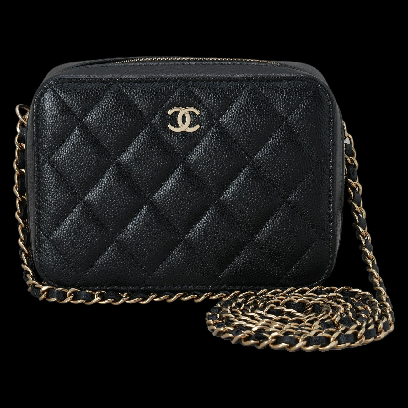 CHANEL(USED)샤넬 AP2426 시즌 캐비어 카메라백