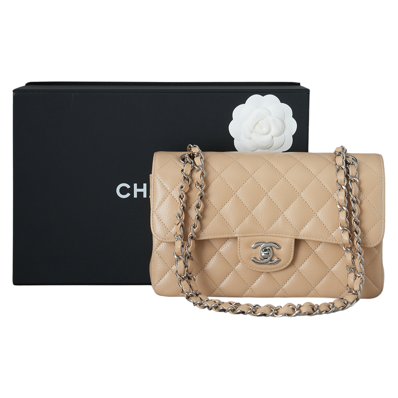 CHANEL(USED)샤넬 A01113 캐비어 클래식 스몰 플랩백