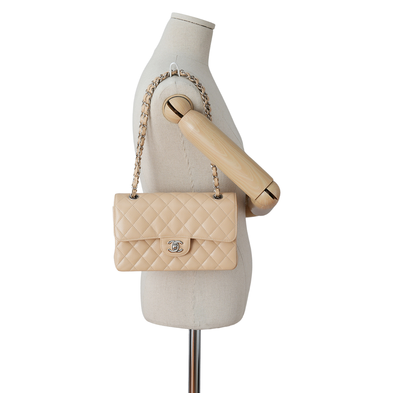 CHANEL(USED)샤넬 A01113 캐비어 클래식 스몰 플랩백