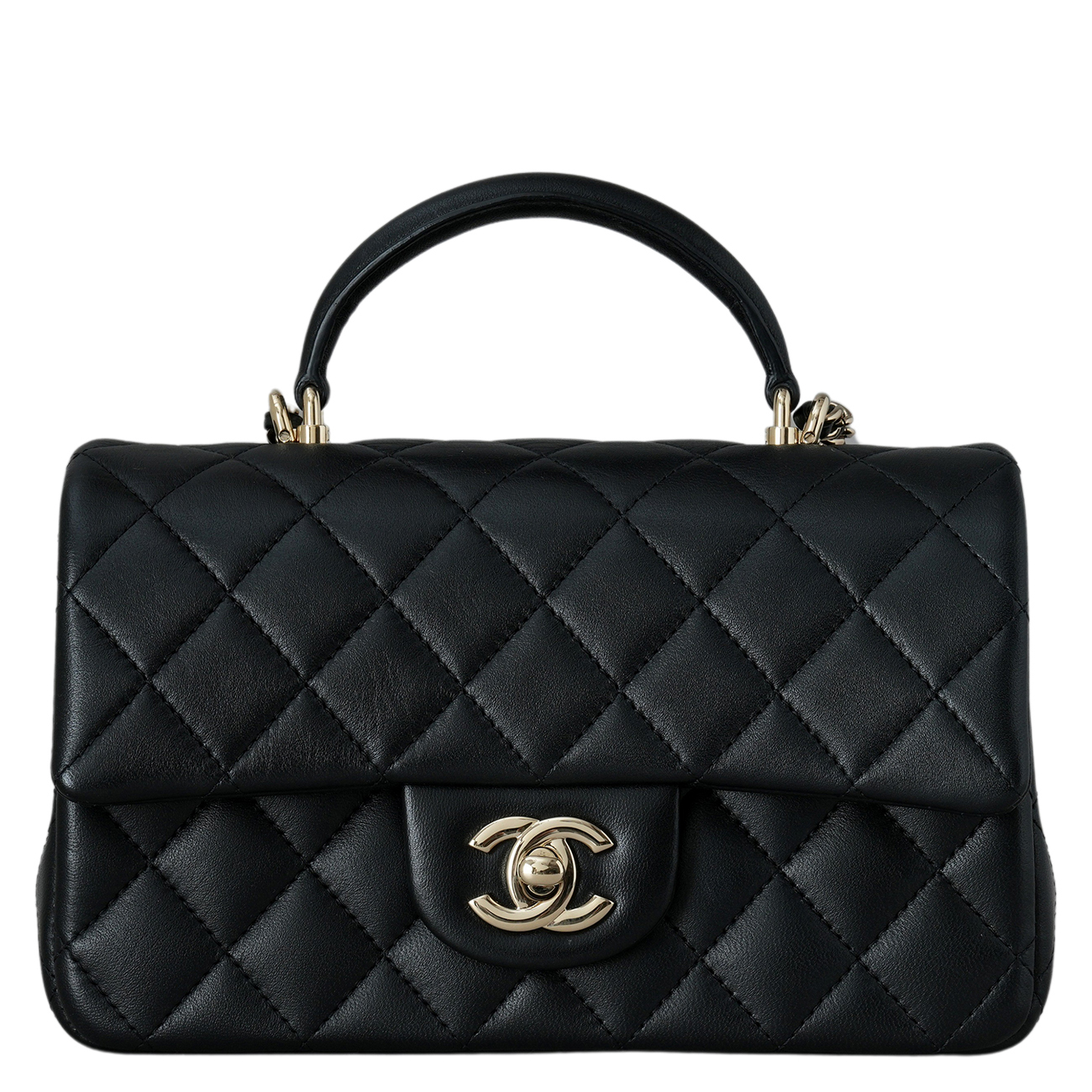 CHANEL(USED)샤넬 AS2431 뉴미니 탑핸들백