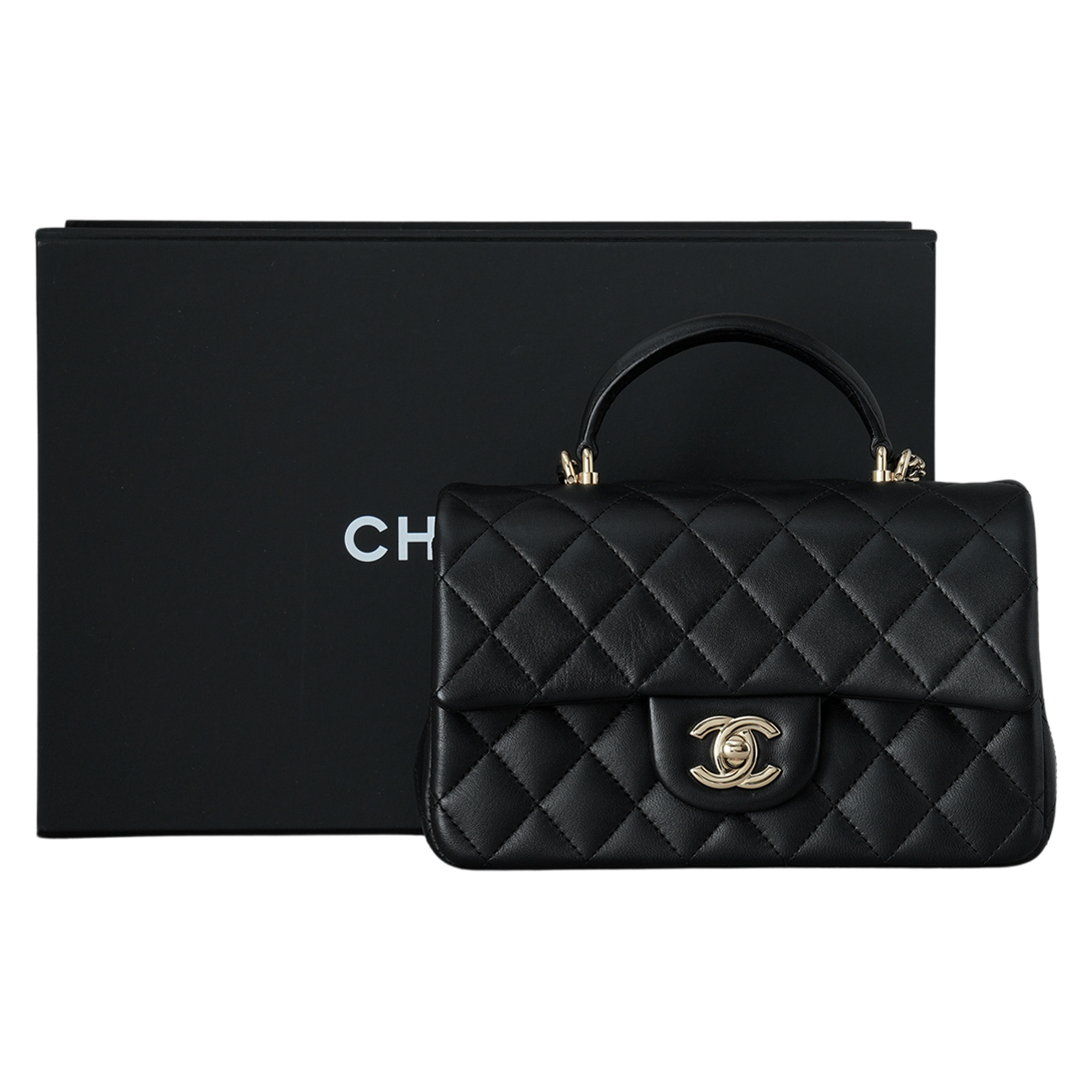 CHANEL(USED)샤넬 AS2431 뉴미니 탑핸들백