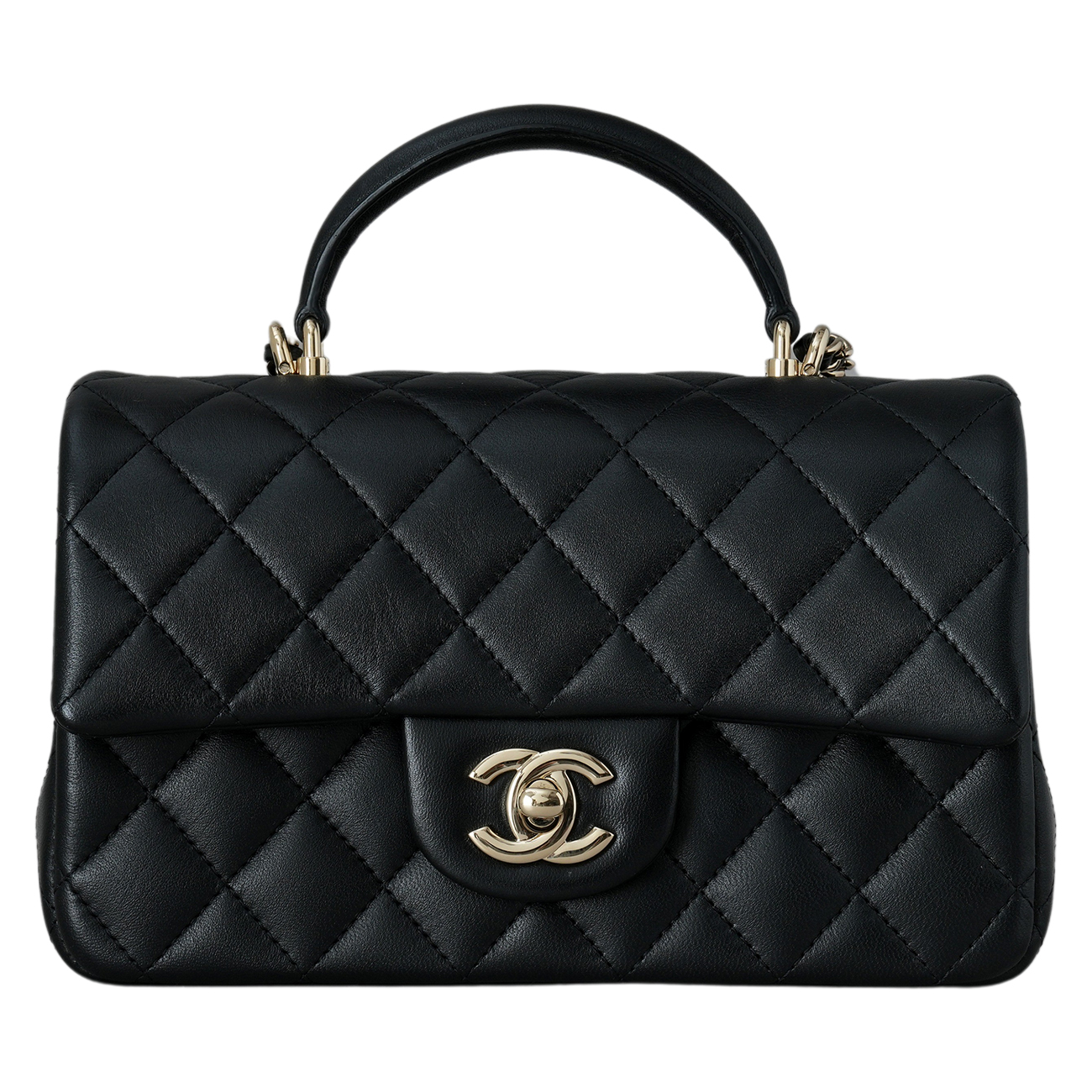 CHANEL(USED)샤넬 AS2431 뉴미니 탑핸들백