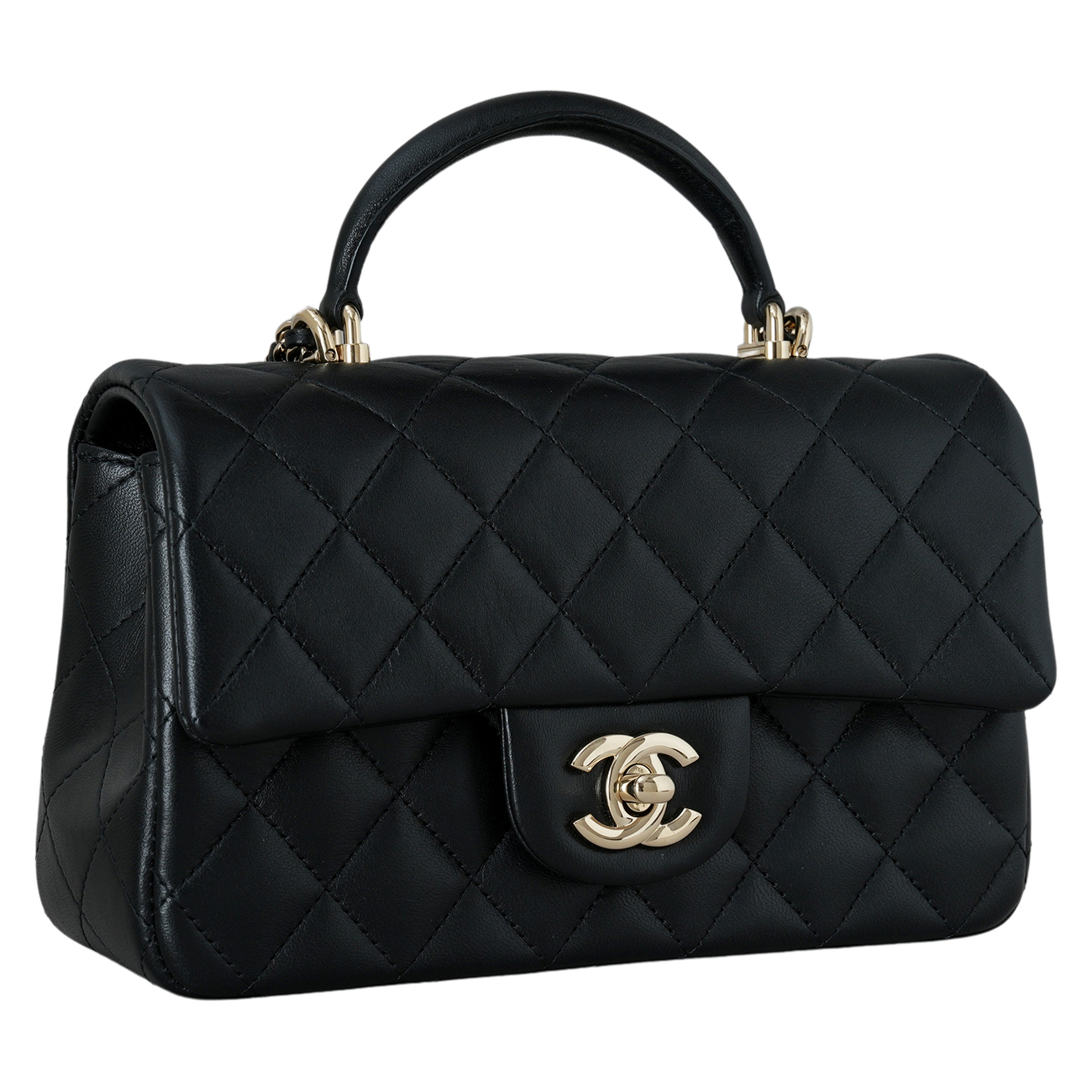 CHANEL(USED)샤넬 AS2431 뉴미니 탑핸들백