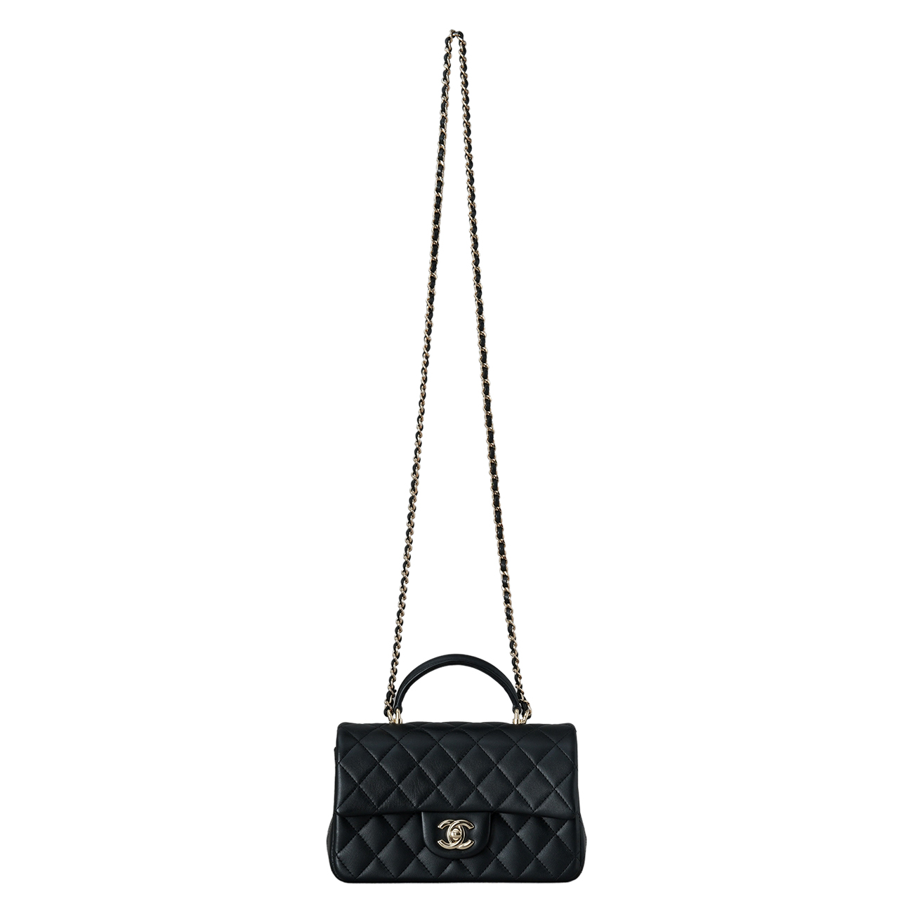 CHANEL(USED)샤넬 AS2431 뉴미니 탑핸들백