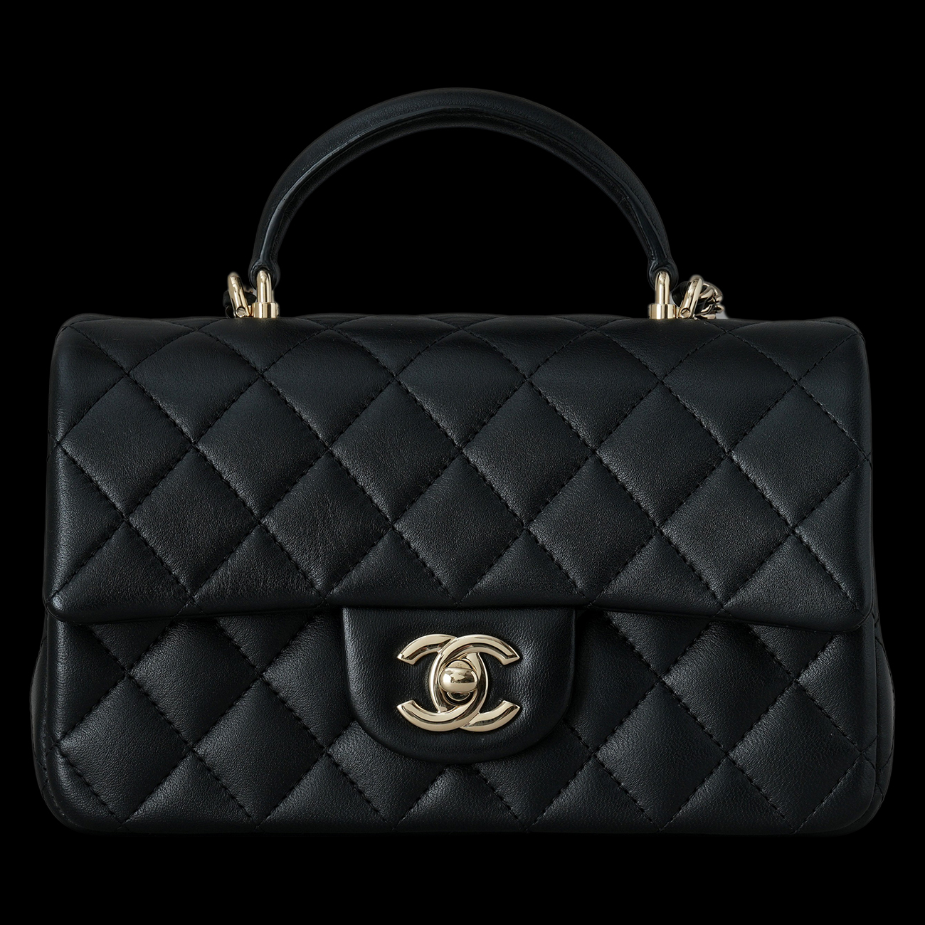 CHANEL(USED)샤넬 AS2431 뉴미니 탑핸들백