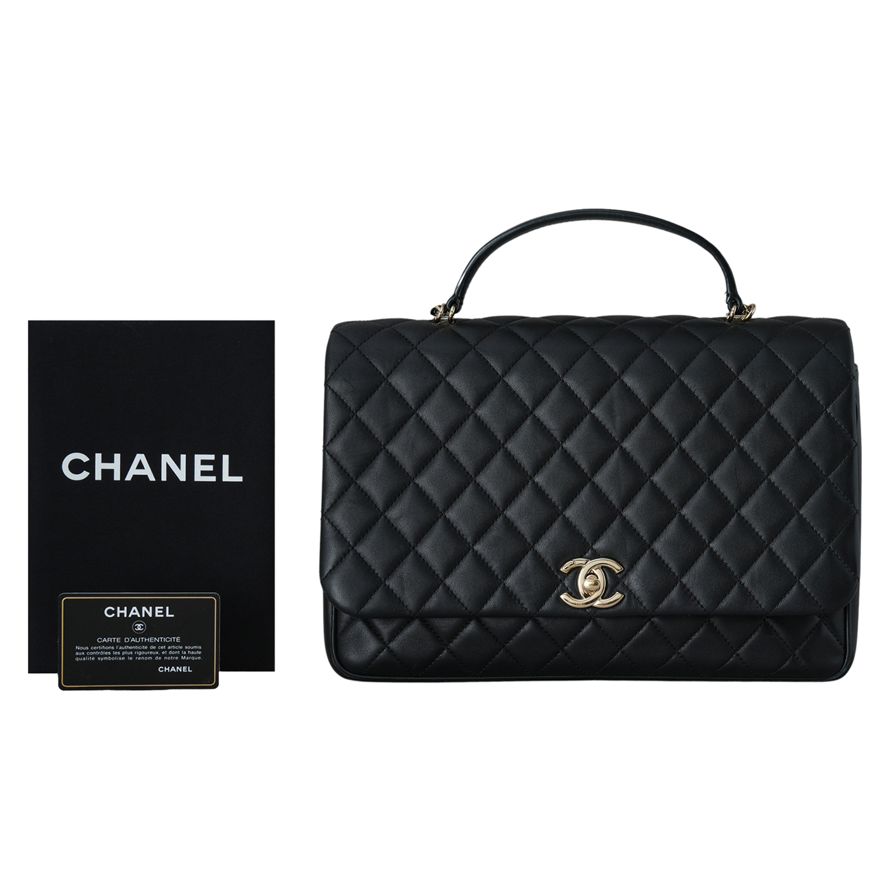 CHANEL(USED)샤넬 시즌 탑핸들 체인 플랩백
