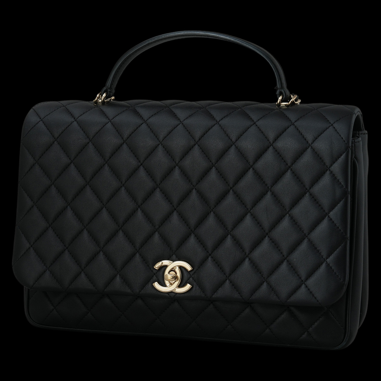CHANEL(USED)샤넬 시즌 탑핸들 체인 플랩백