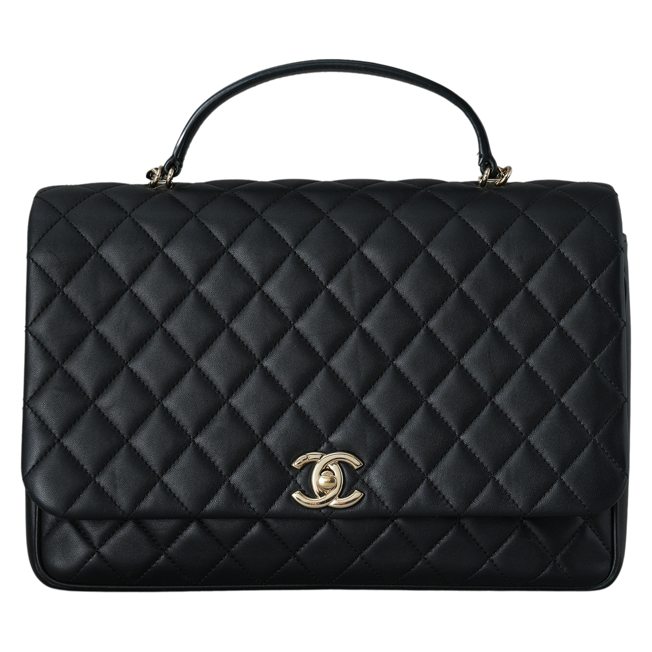 CHANEL(USED)샤넬 시즌 탑핸들 체인 플랩백