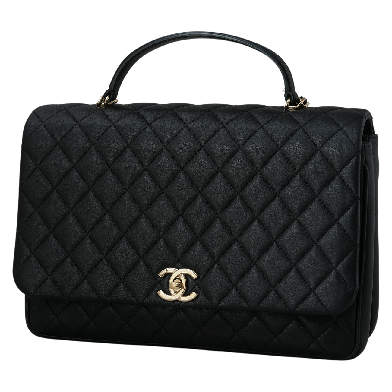 CHANEL(USED)샤넬 시즌 탑핸들 체인 플랩백