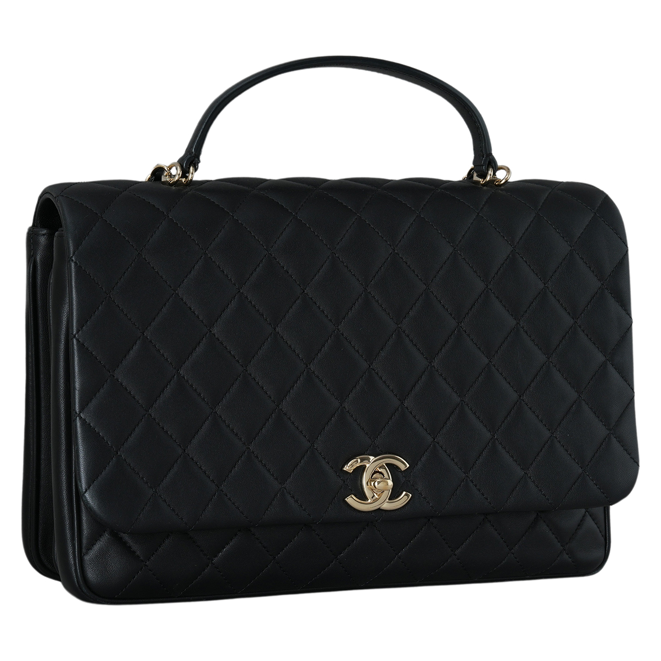 CHANEL(USED)샤넬 시즌 탑핸들 체인 플랩백