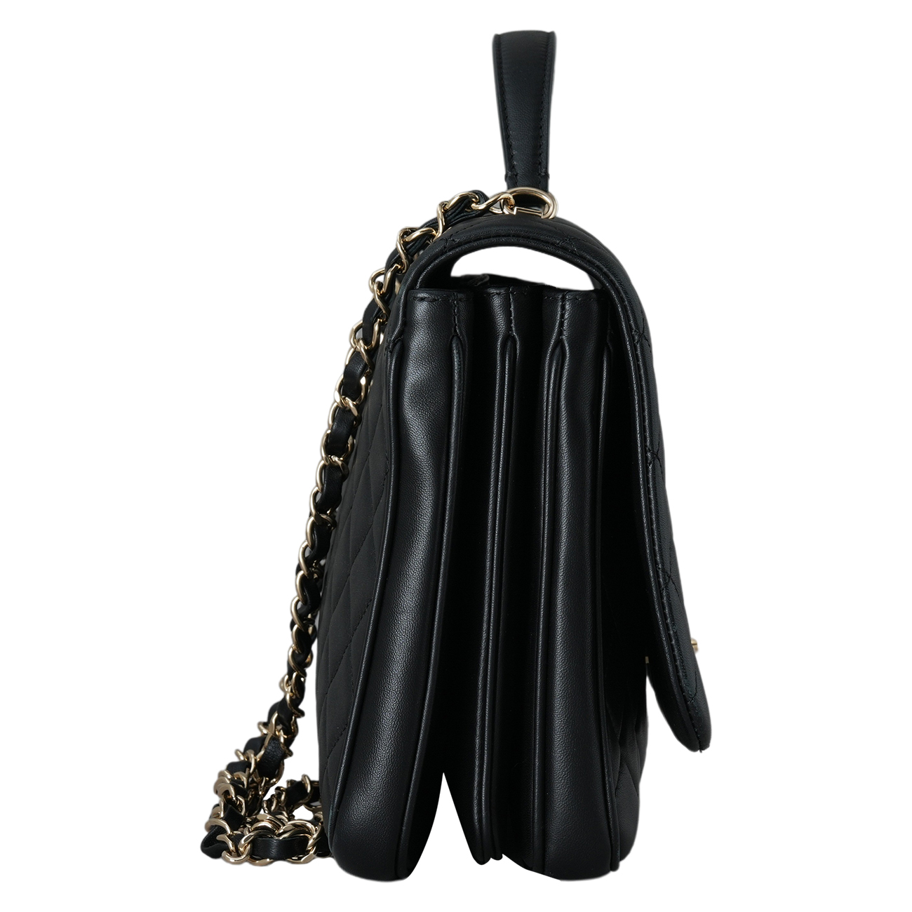 CHANEL(USED)샤넬 시즌 탑핸들 체인 플랩백