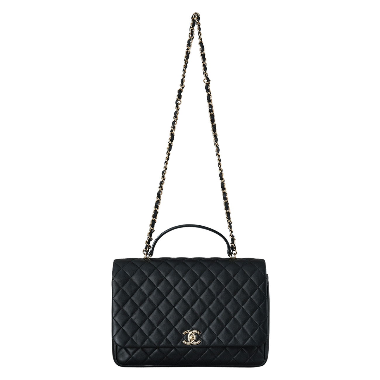 CHANEL(USED)샤넬 시즌 탑핸들 체인 플랩백
