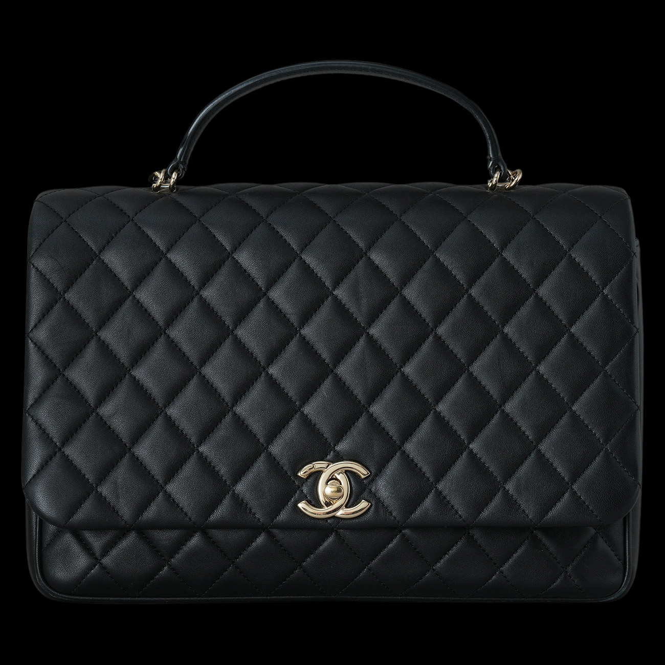 CHANEL(USED)샤넬 시즌 탑핸들 체인 플랩백