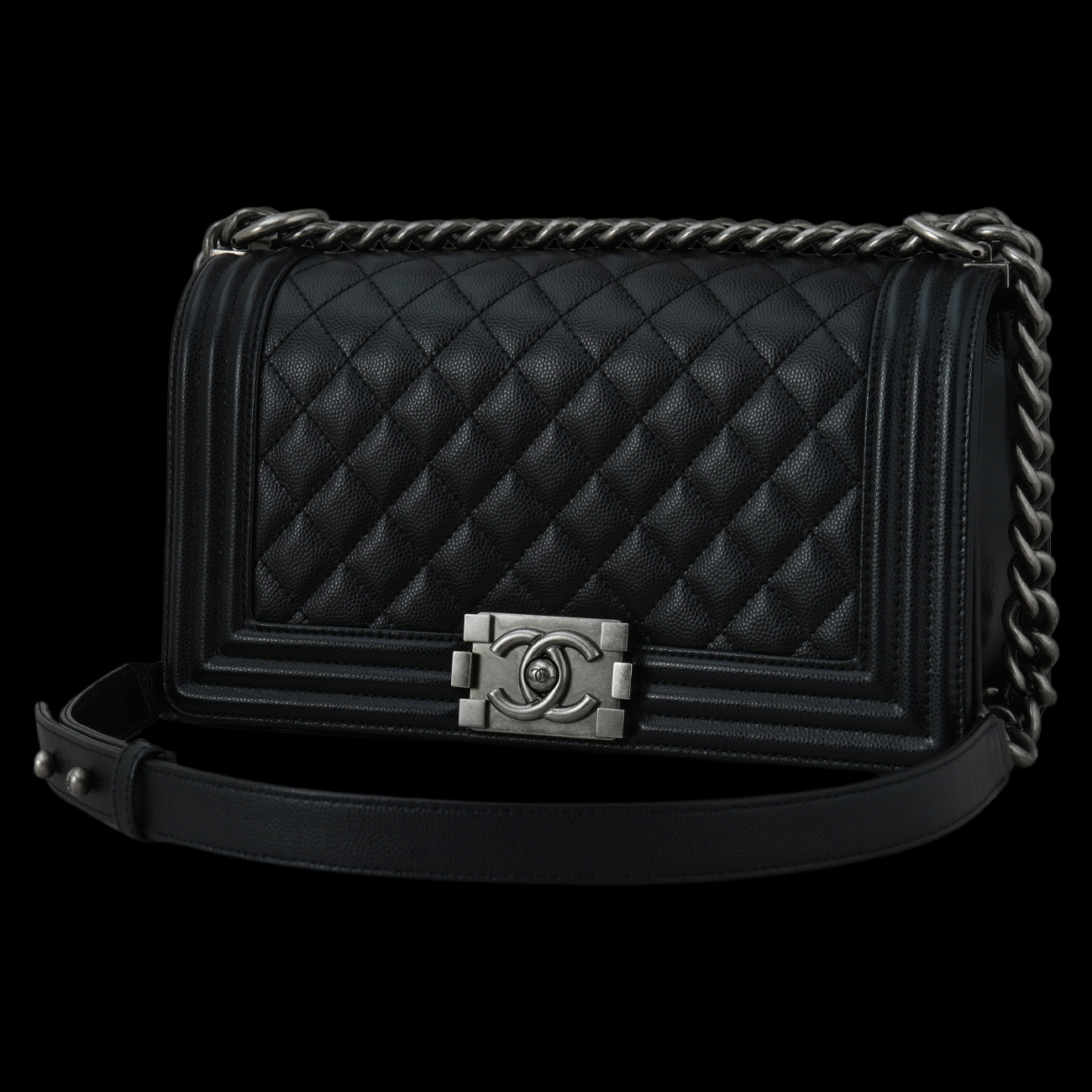 CHANEL(USED)샤넬 캐비어 보이샤넬 미듐 플랩백