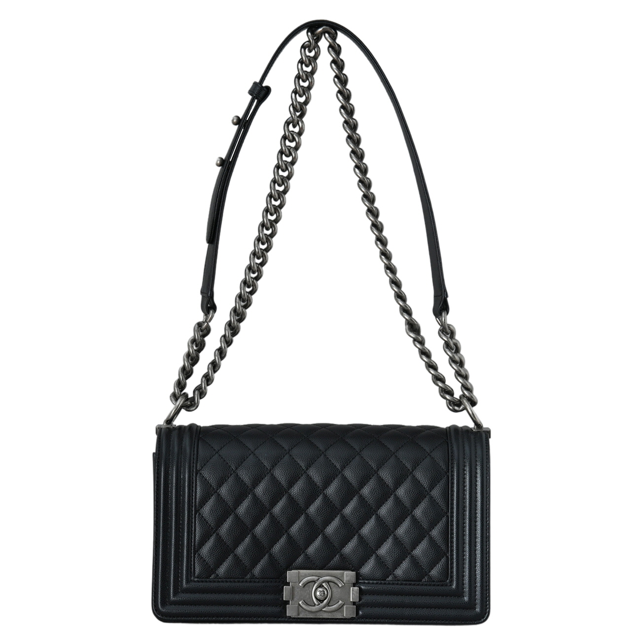 CHANEL(USED)샤넬 캐비어 보이샤넬 미듐 플랩백