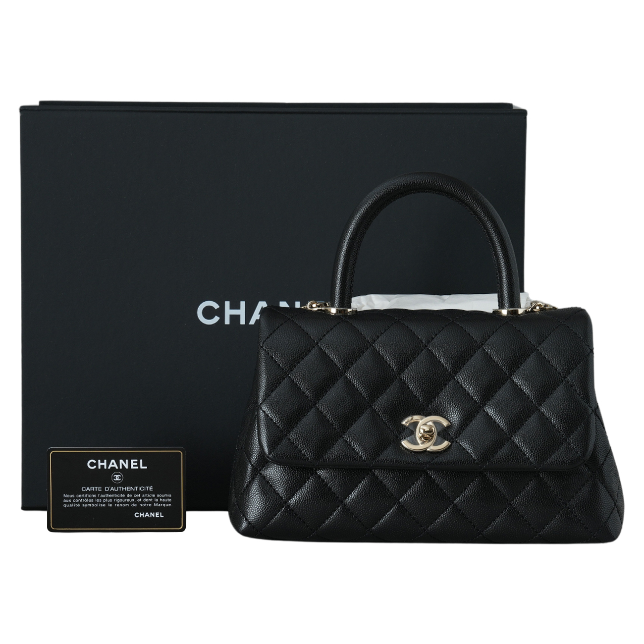 CHANEL(USED)샤넬 캐비어 코코핸들 스몰