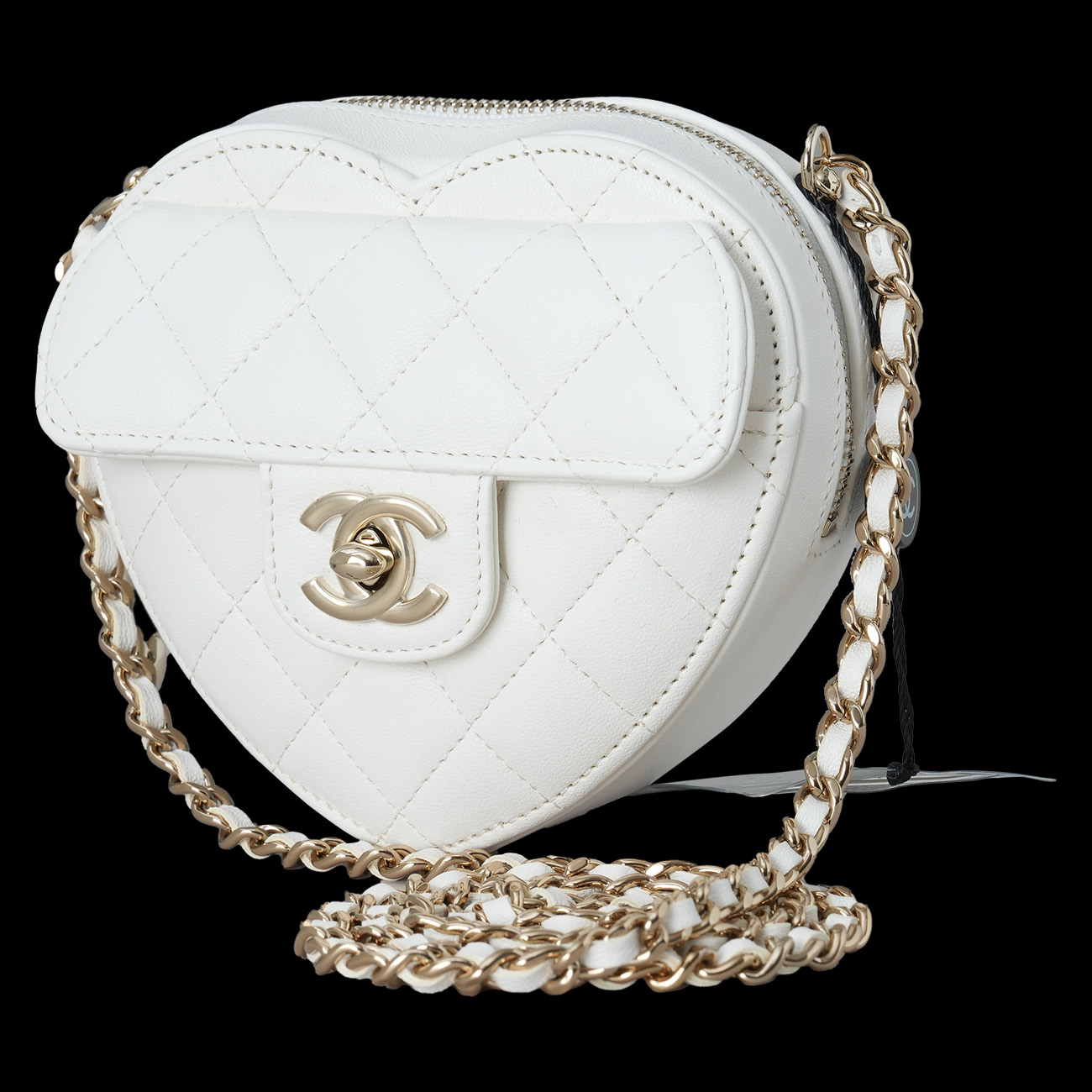 CHANEL(USED)샤넬 AP2784 램스킨 하트백 스몰