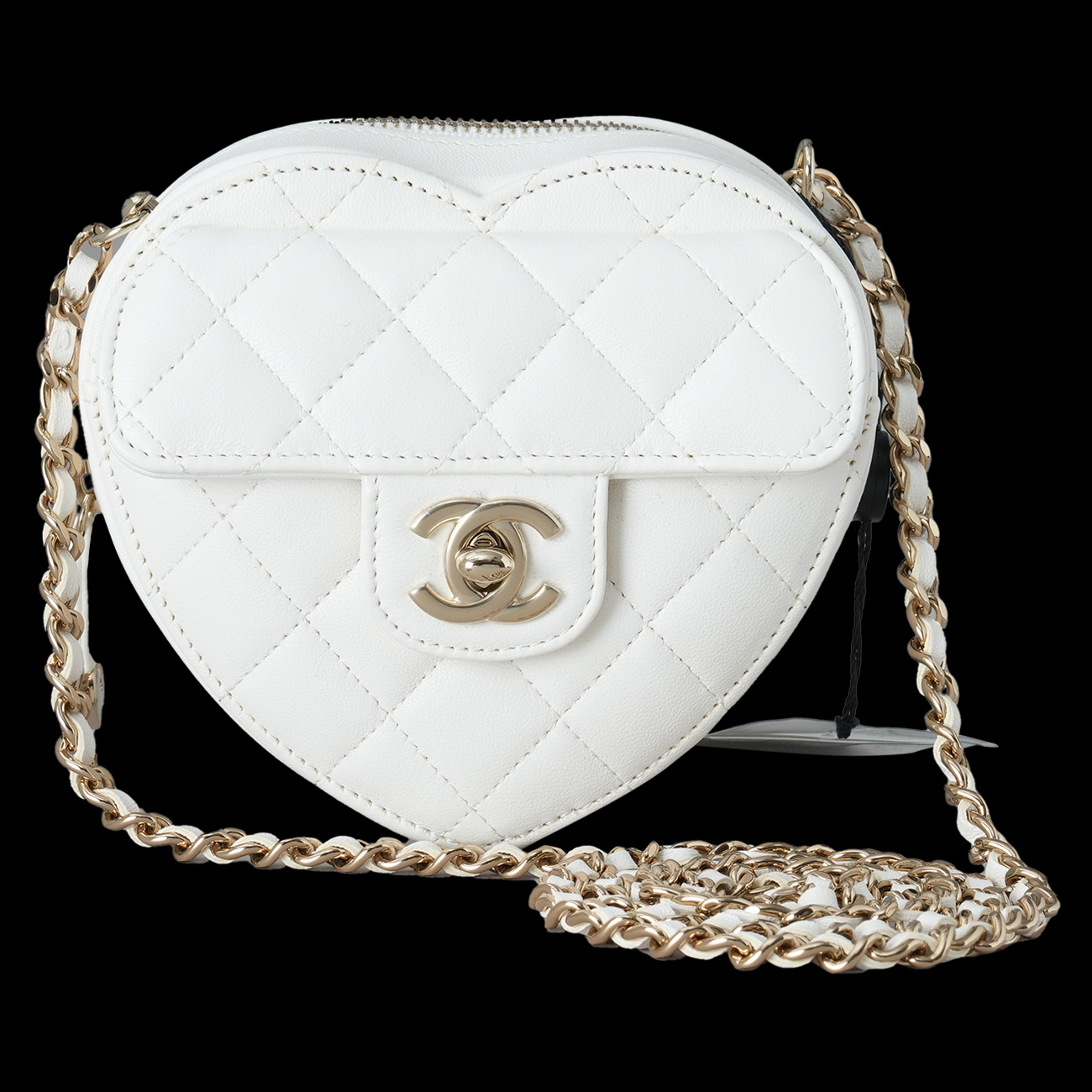 CHANEL(USED)샤넬 AP2784 램스킨 하트백 스몰
