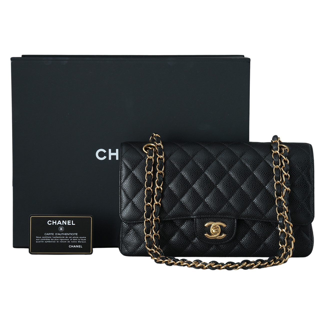 CHANEL(USED)샤넬 캐비어 클래식 미듐 플랩백