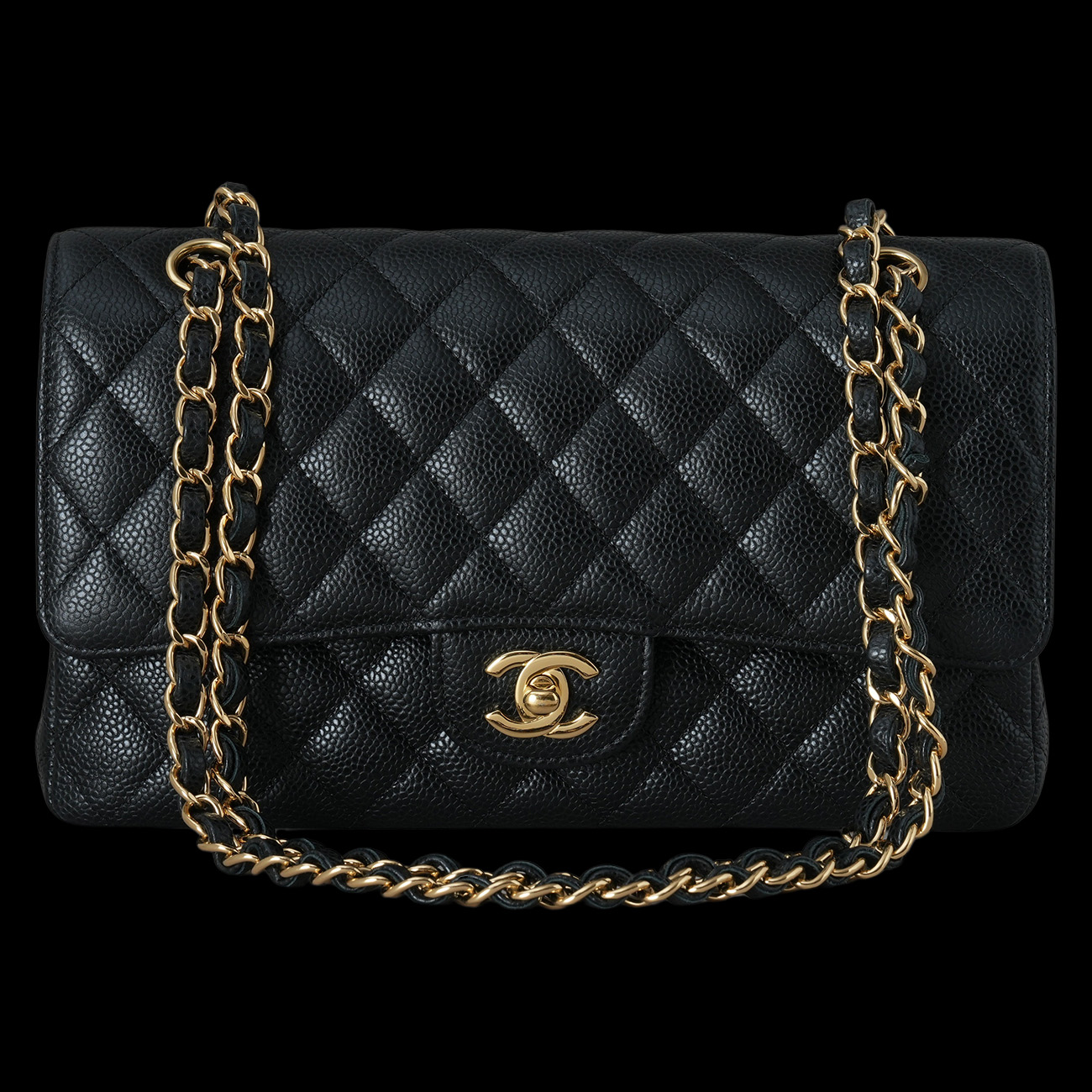CHANEL(USED)샤넬 캐비어 클래식 미듐 플랩백