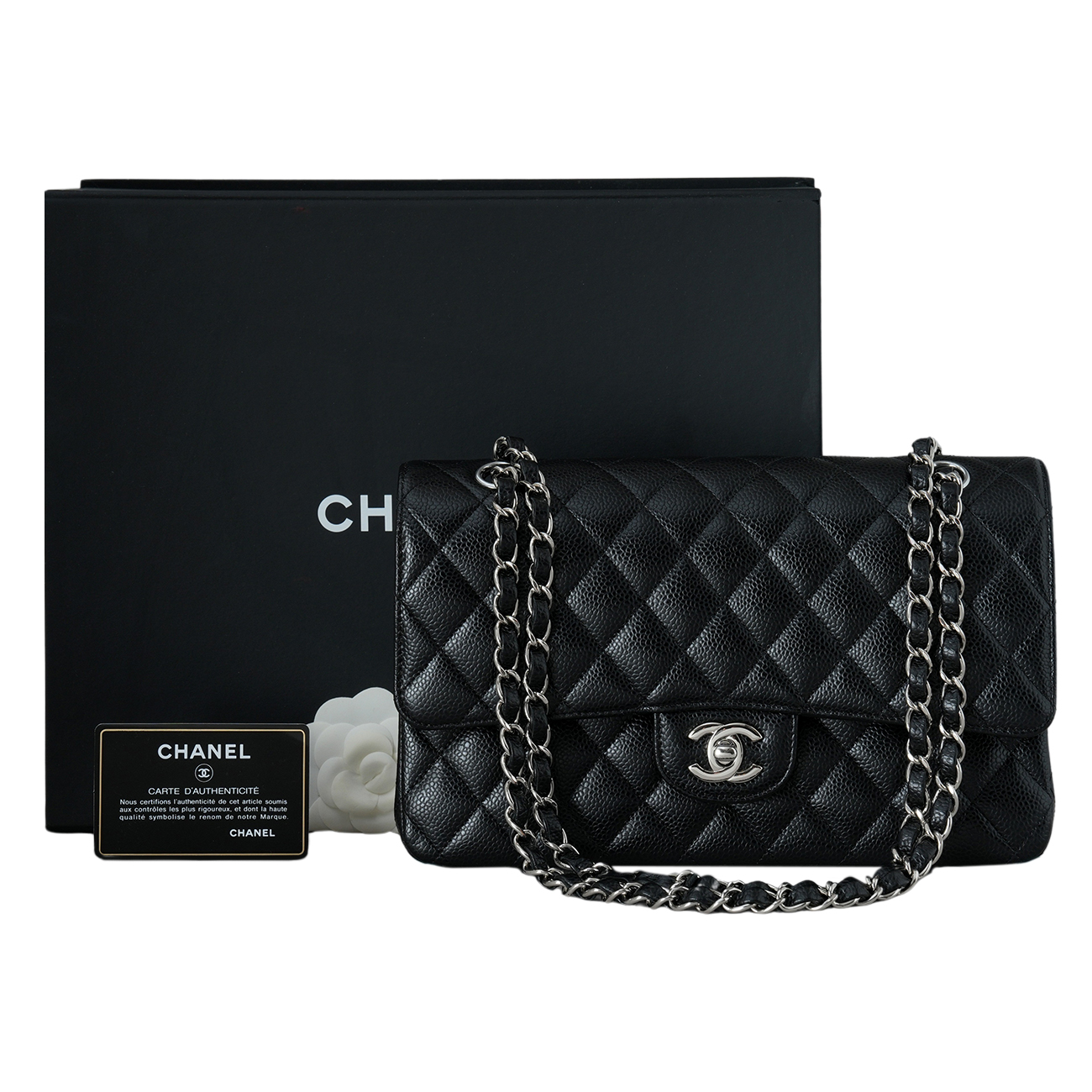 CHANEL(USED)샤넬 캐비어 클래식 미듐 플랩백