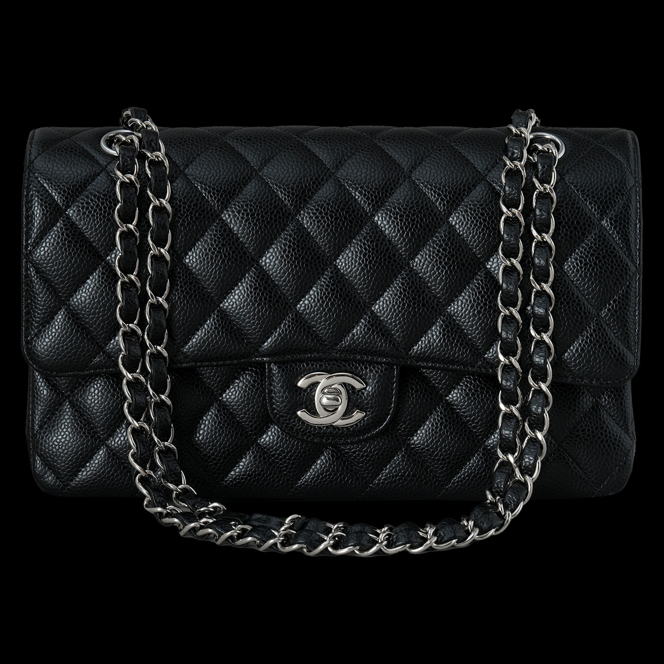 CHANEL(USED)샤넬 캐비어 클래식 미듐 플랩백