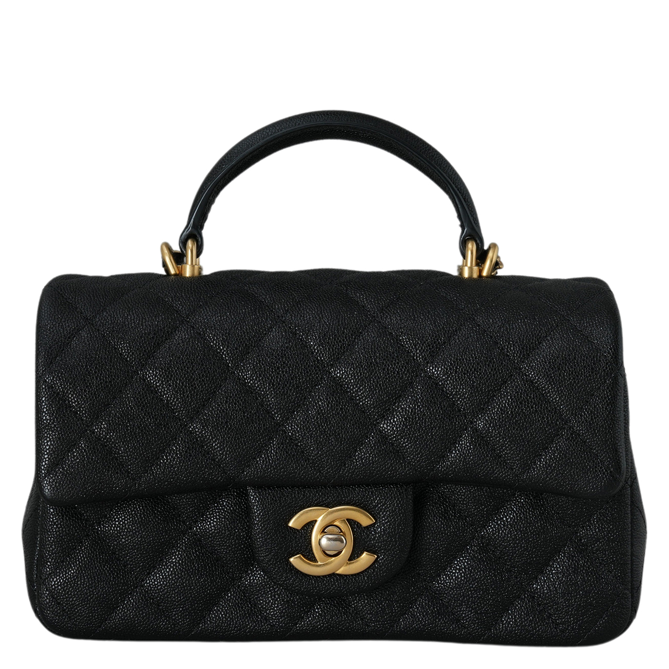 CHANEL(USED)샤넬 캐비어 클래식 뉴미니 탑핸들