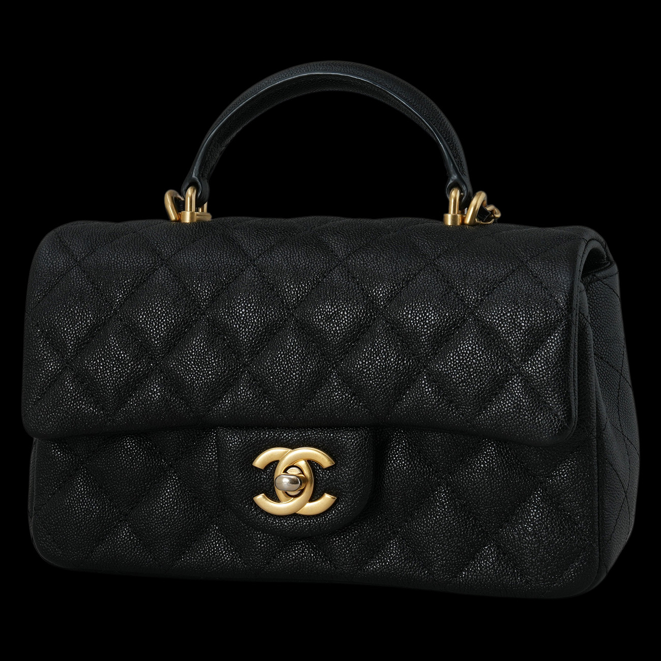 CHANEL(USED)샤넬 캐비어 클래식 뉴미니 탑핸들