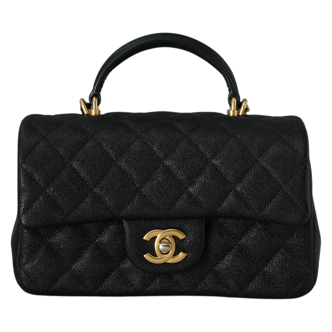CHANEL(USED)샤넬 캐비어 클래식 뉴미니 탑핸들