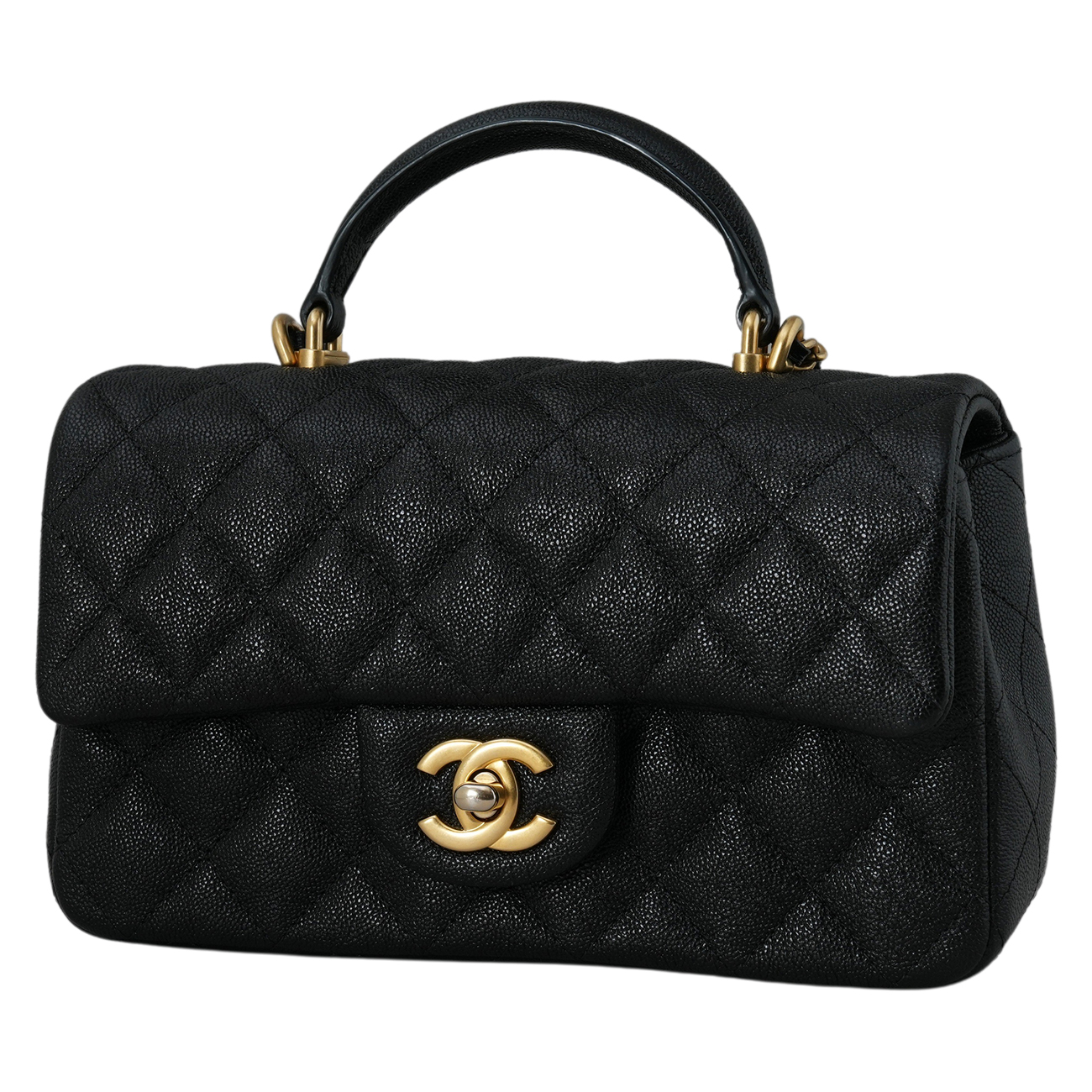 CHANEL(USED)샤넬 캐비어 클래식 뉴미니 탑핸들