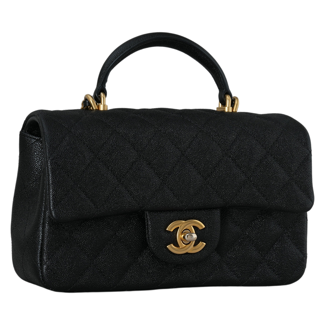 CHANEL(USED)샤넬 캐비어 클래식 뉴미니 탑핸들