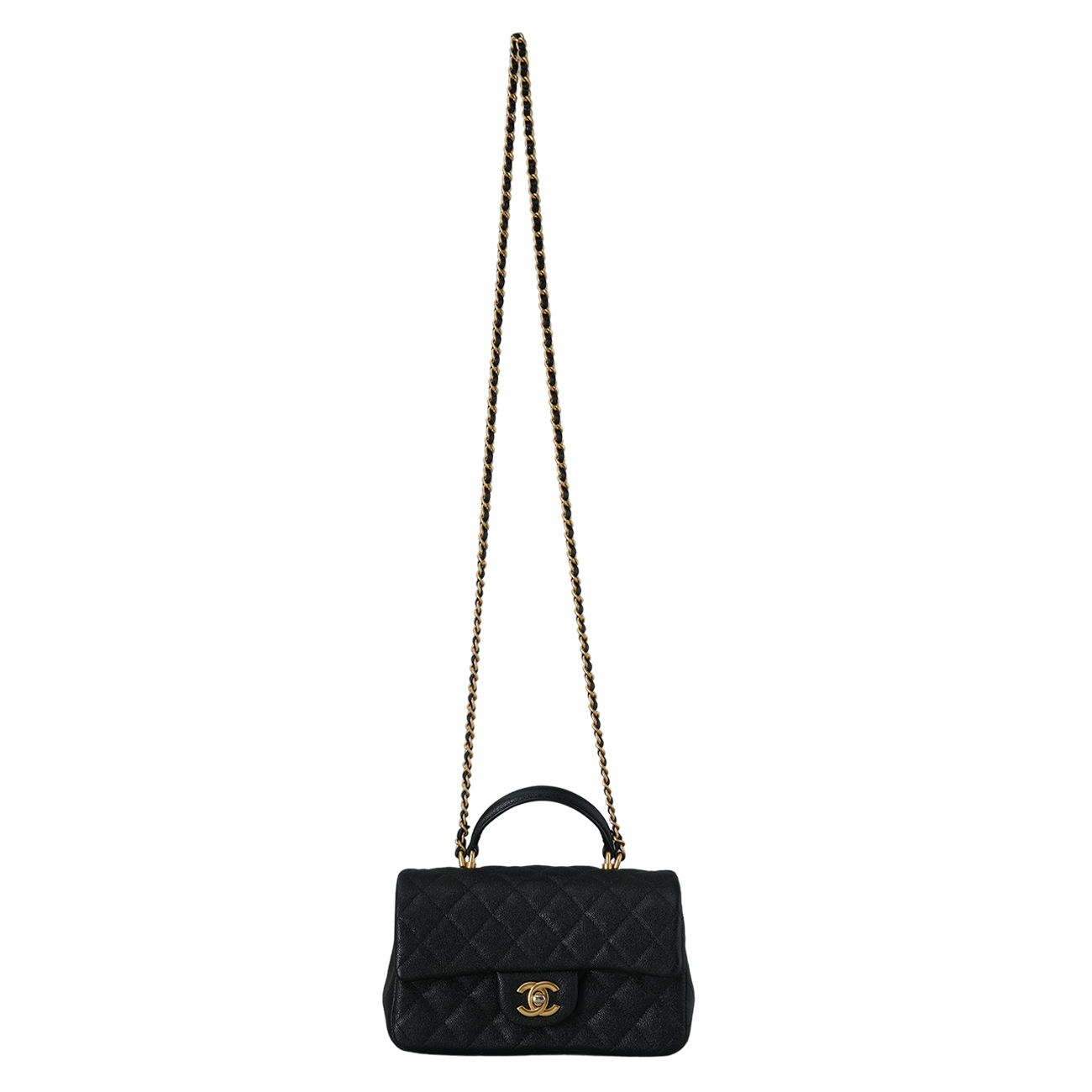 CHANEL(USED)샤넬 캐비어 클래식 뉴미니 탑핸들