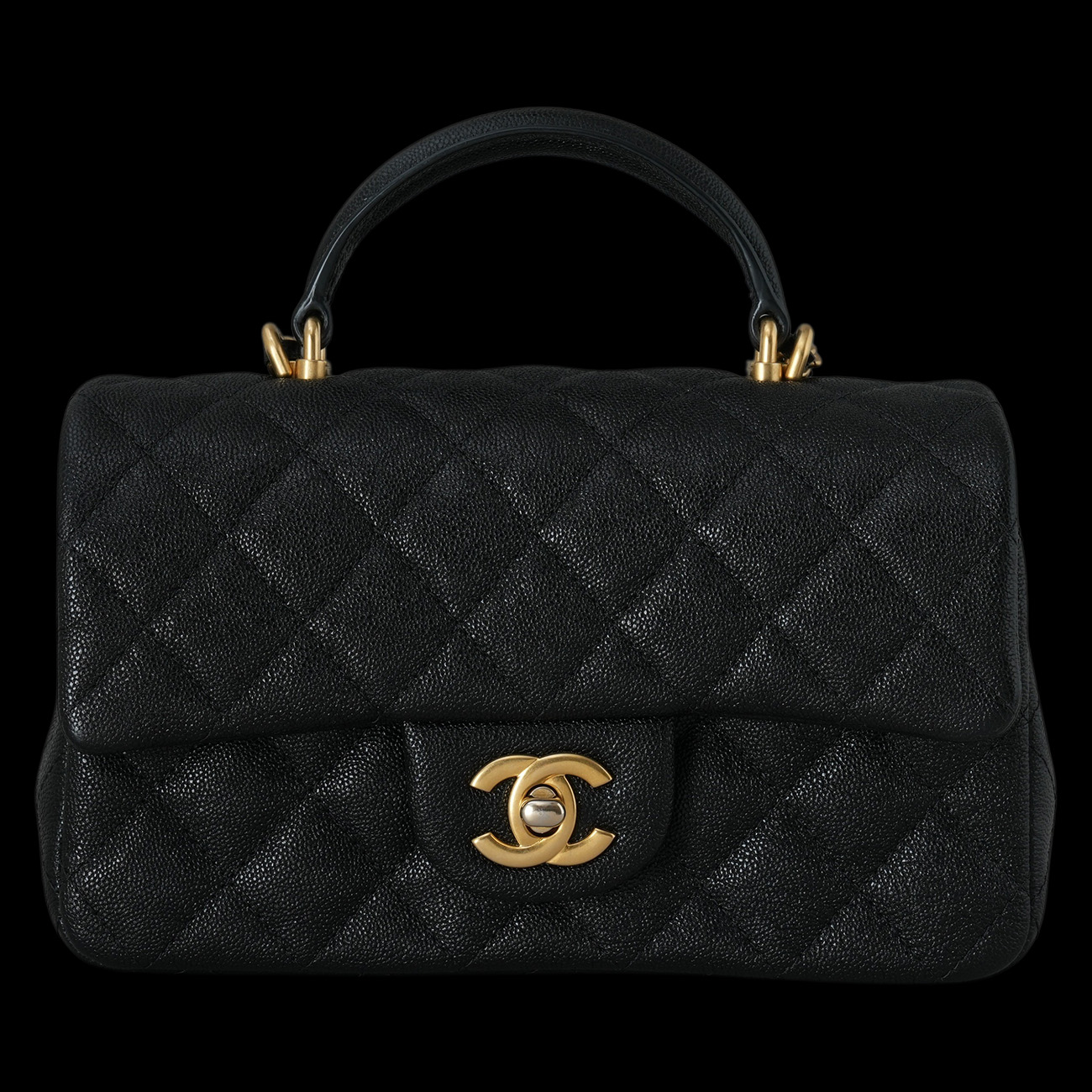 CHANEL(USED)샤넬 캐비어 클래식 뉴미니 탑핸들