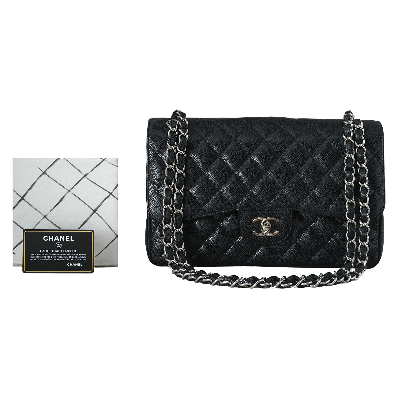 CHANEL(USED)샤넬 클래식 캐비어 라지 플랩백