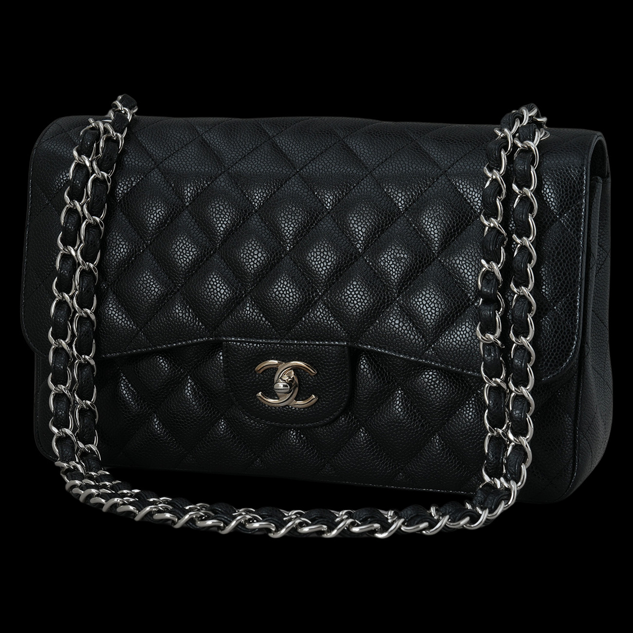CHANEL(USED)샤넬 클래식 캐비어 라지 플랩백