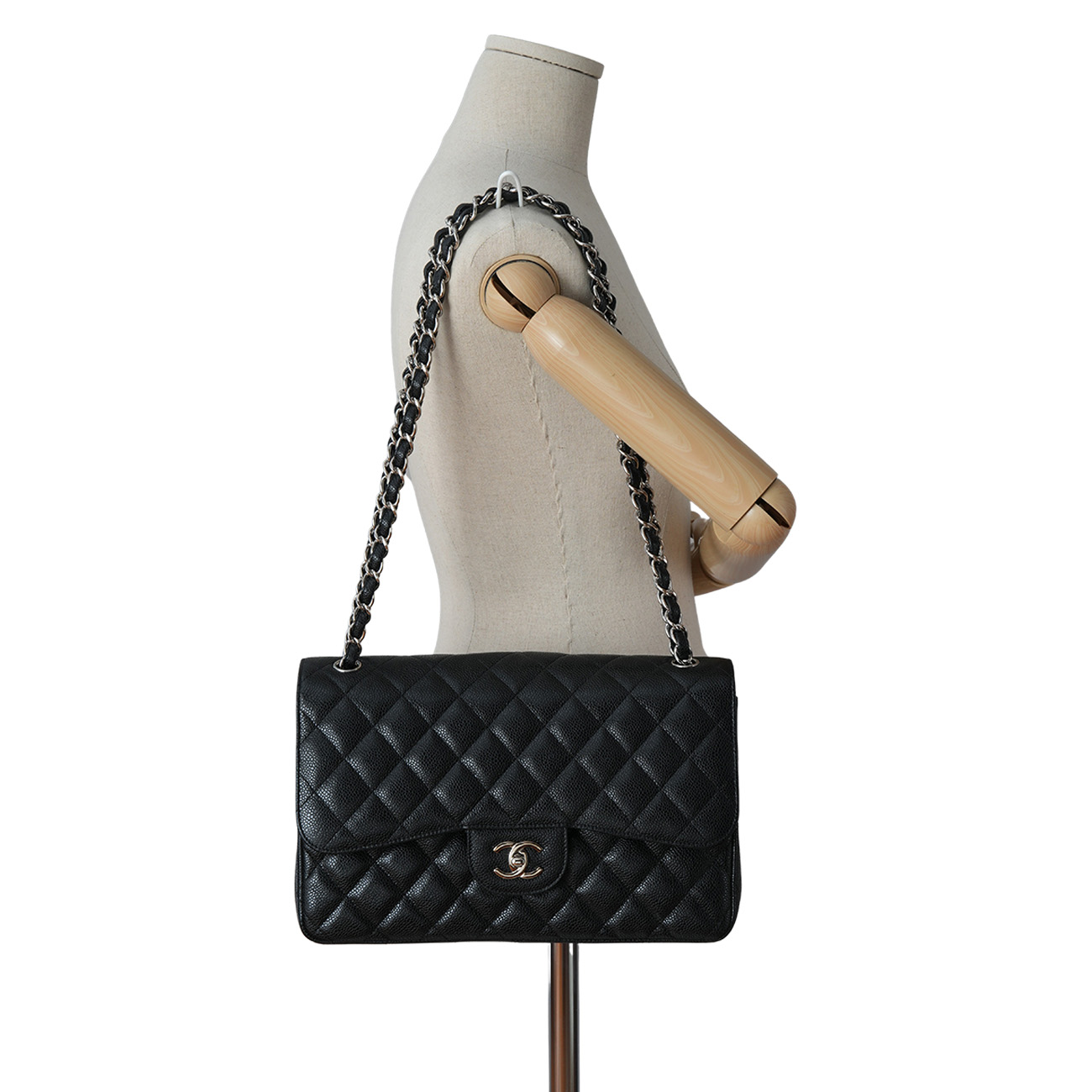 CHANEL(USED)샤넬 클래식 캐비어 라지 플랩백