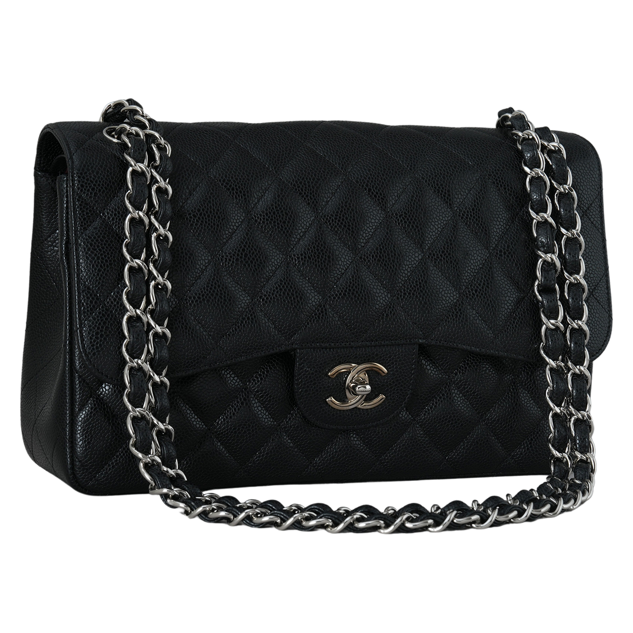 CHANEL(USED)샤넬 클래식 캐비어 라지 플랩백