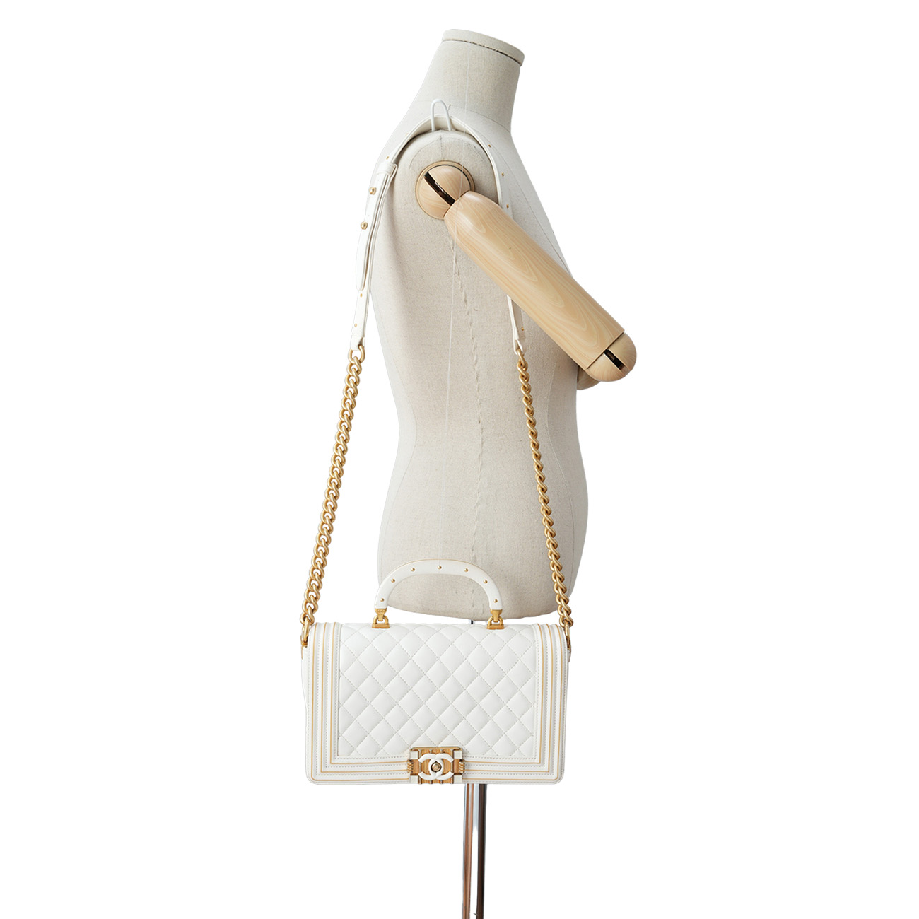 CHANEL(USED)샤넬 시즌 램스킨 보이샤넬 체인 플랩백