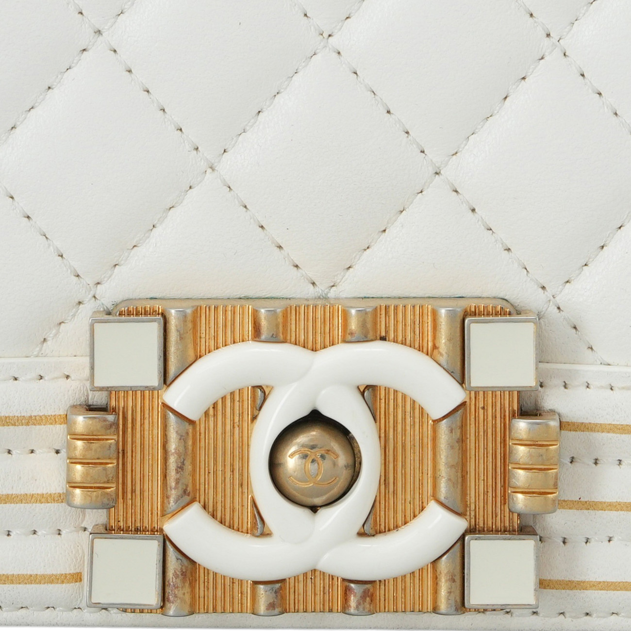 CHANEL(USED)샤넬 시즌 램스킨 보이샤넬 체인 플랩백