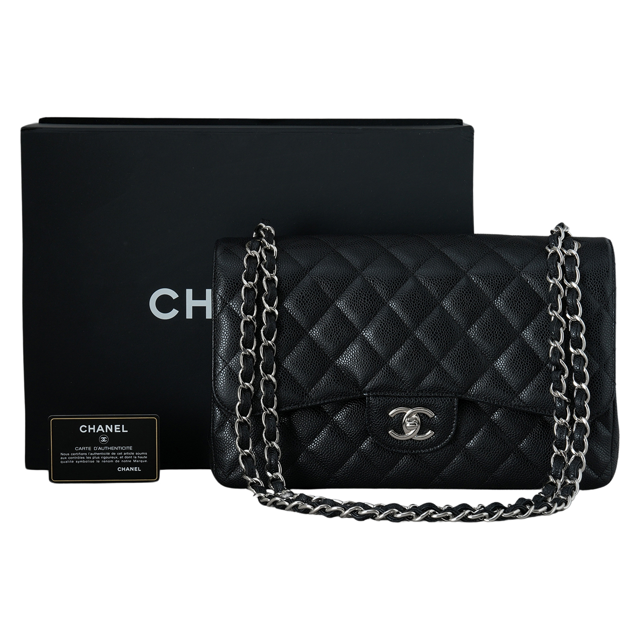 CHANEL(USED)샤넬 캐비어 클래식 라지 플랩백