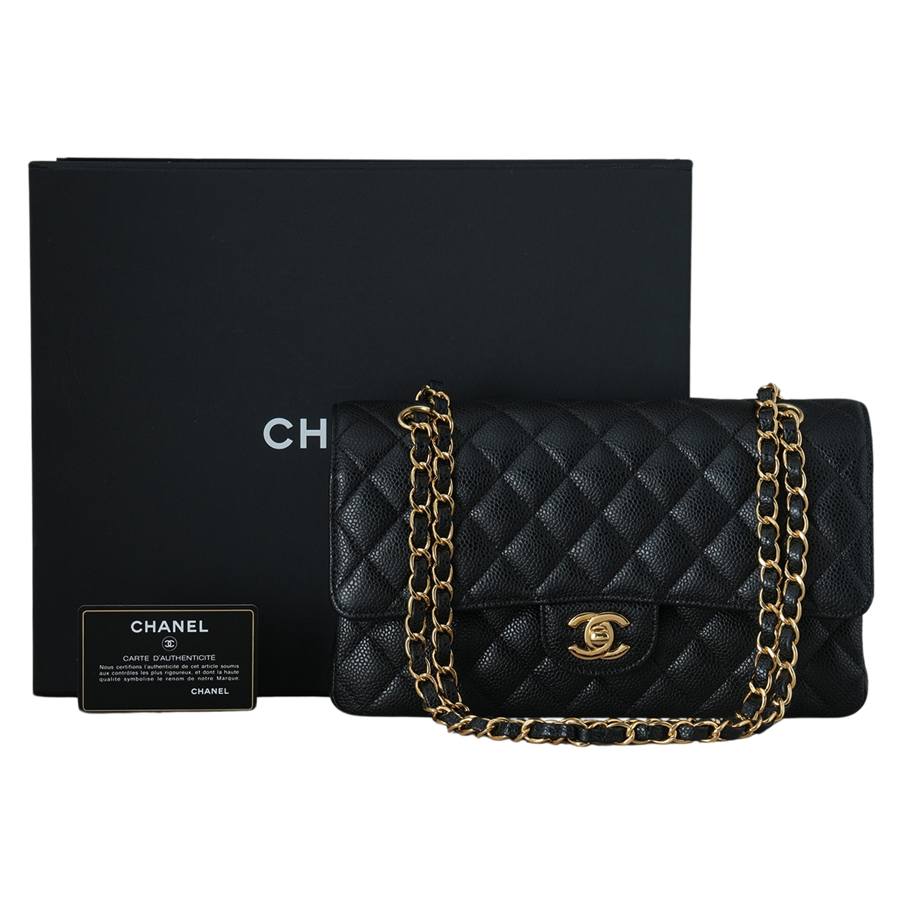 CHANEL(USED)샤넬 캐비어 클래식 미듐 플랩백