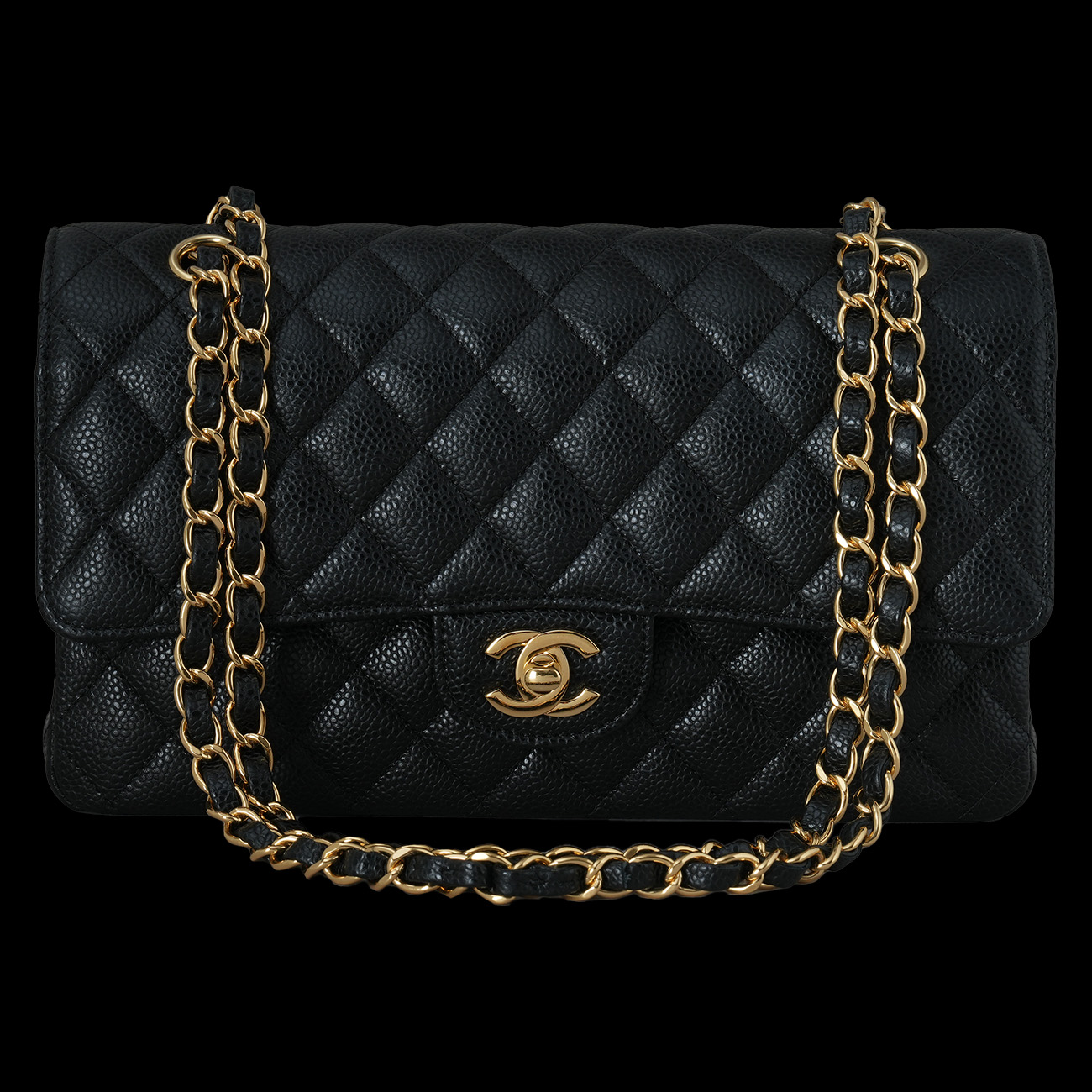 CHANEL(USED)샤넬 캐비어 클래식 미듐 플랩백