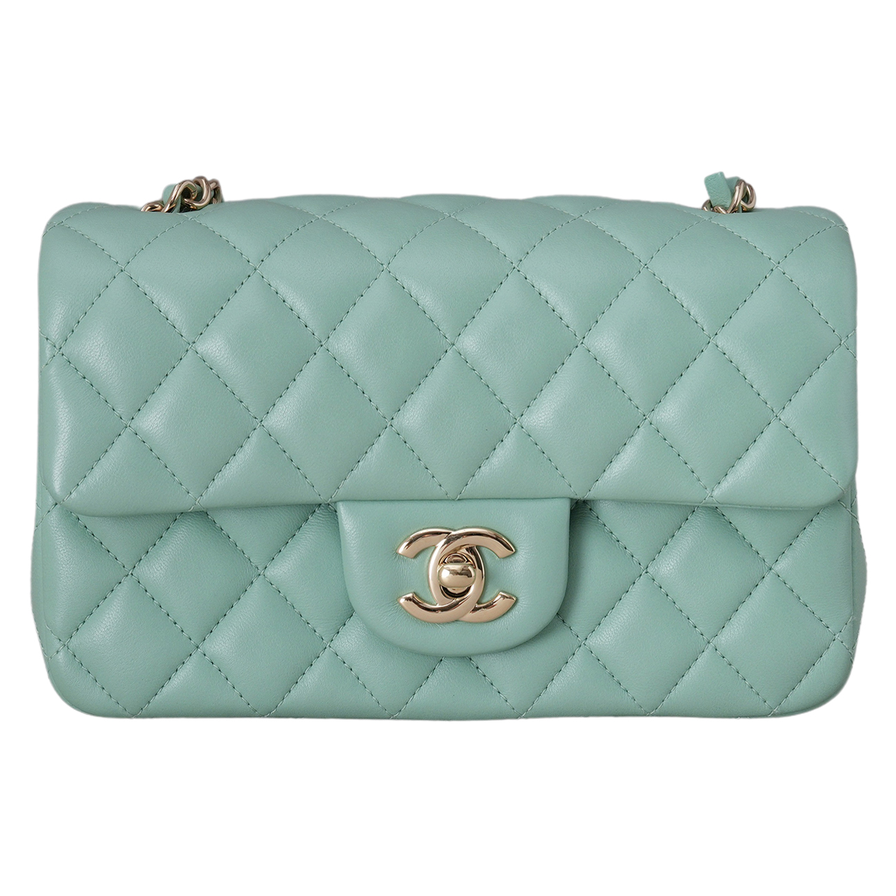 CHANEL(USED)샤넬 램스킨 뉴미니 체인 플랩백