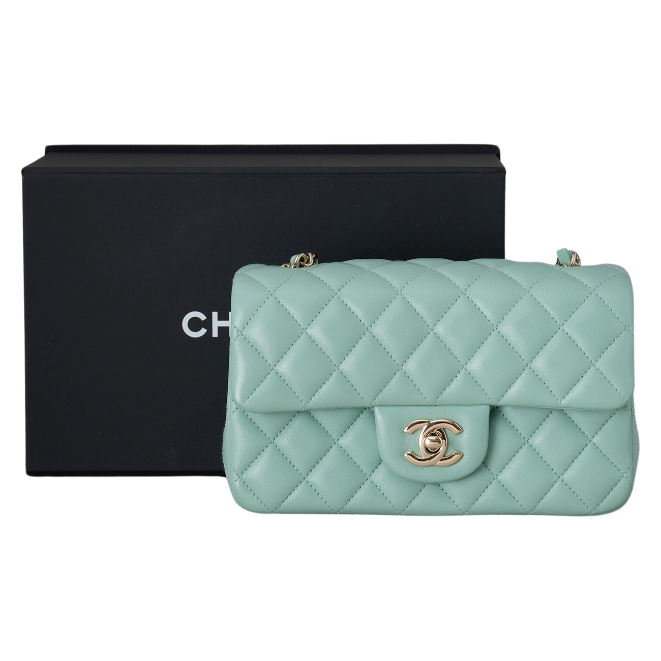 CHANEL(USED)샤넬 램스킨 뉴미니 체인 플랩백