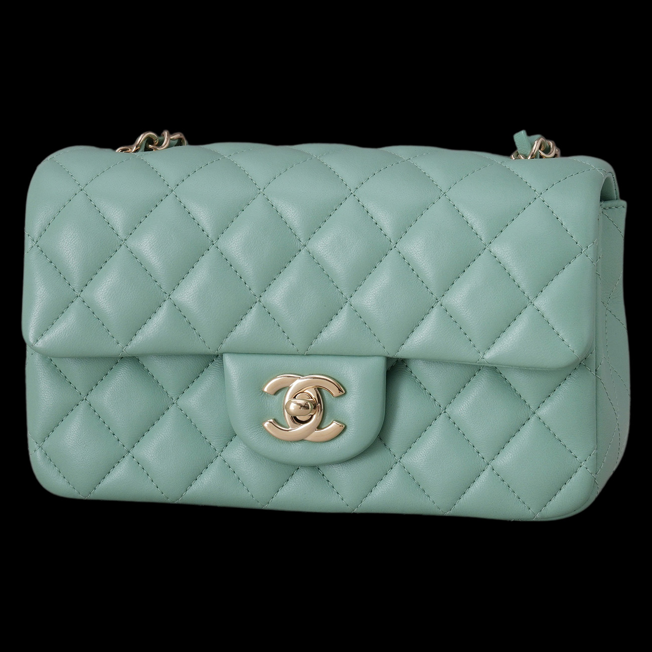 CHANEL(USED)샤넬 램스킨 뉴미니 체인 플랩백