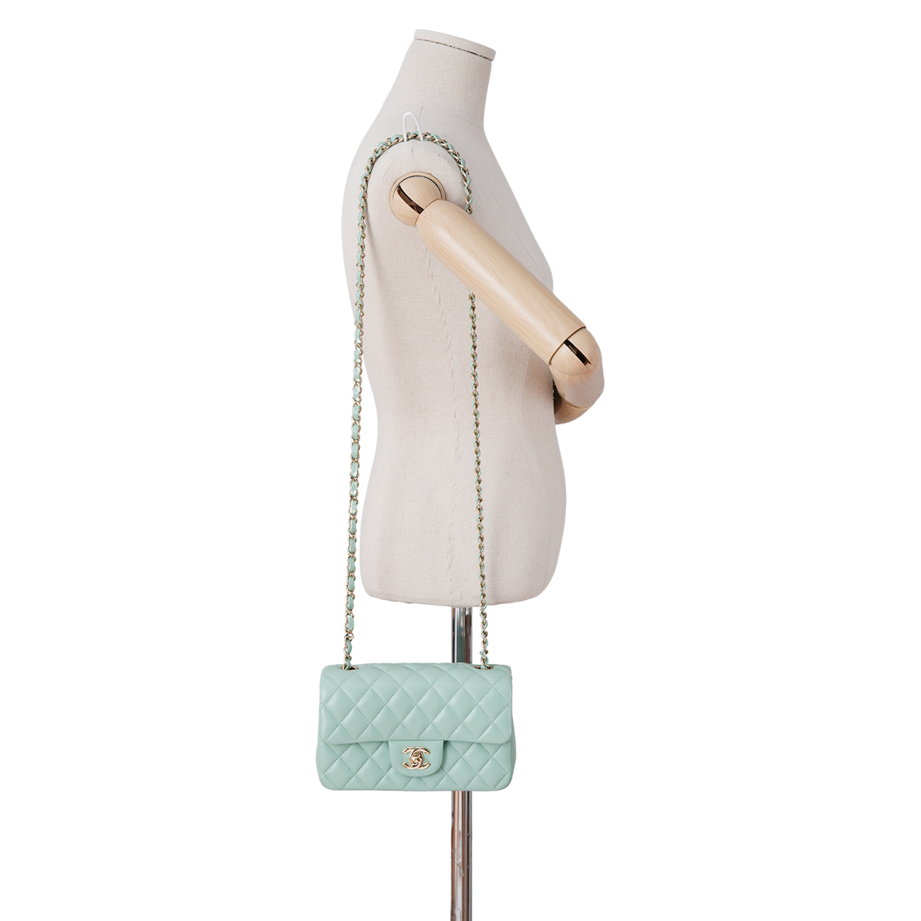 CHANEL(USED)샤넬 램스킨 뉴미니 체인 플랩백