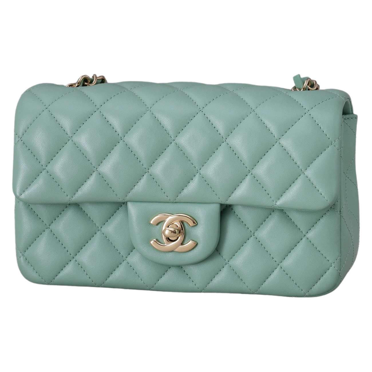 CHANEL(USED)샤넬 램스킨 뉴미니 체인 플랩백