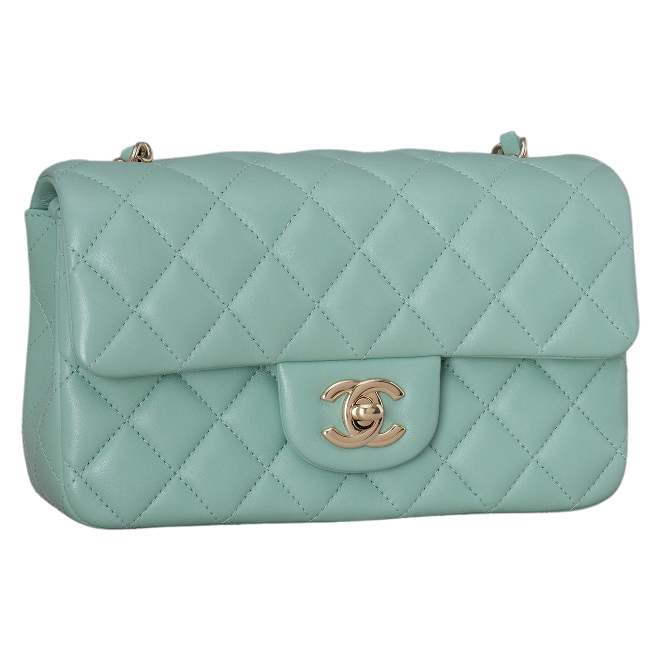 CHANEL(USED)샤넬 램스킨 뉴미니 체인 플랩백