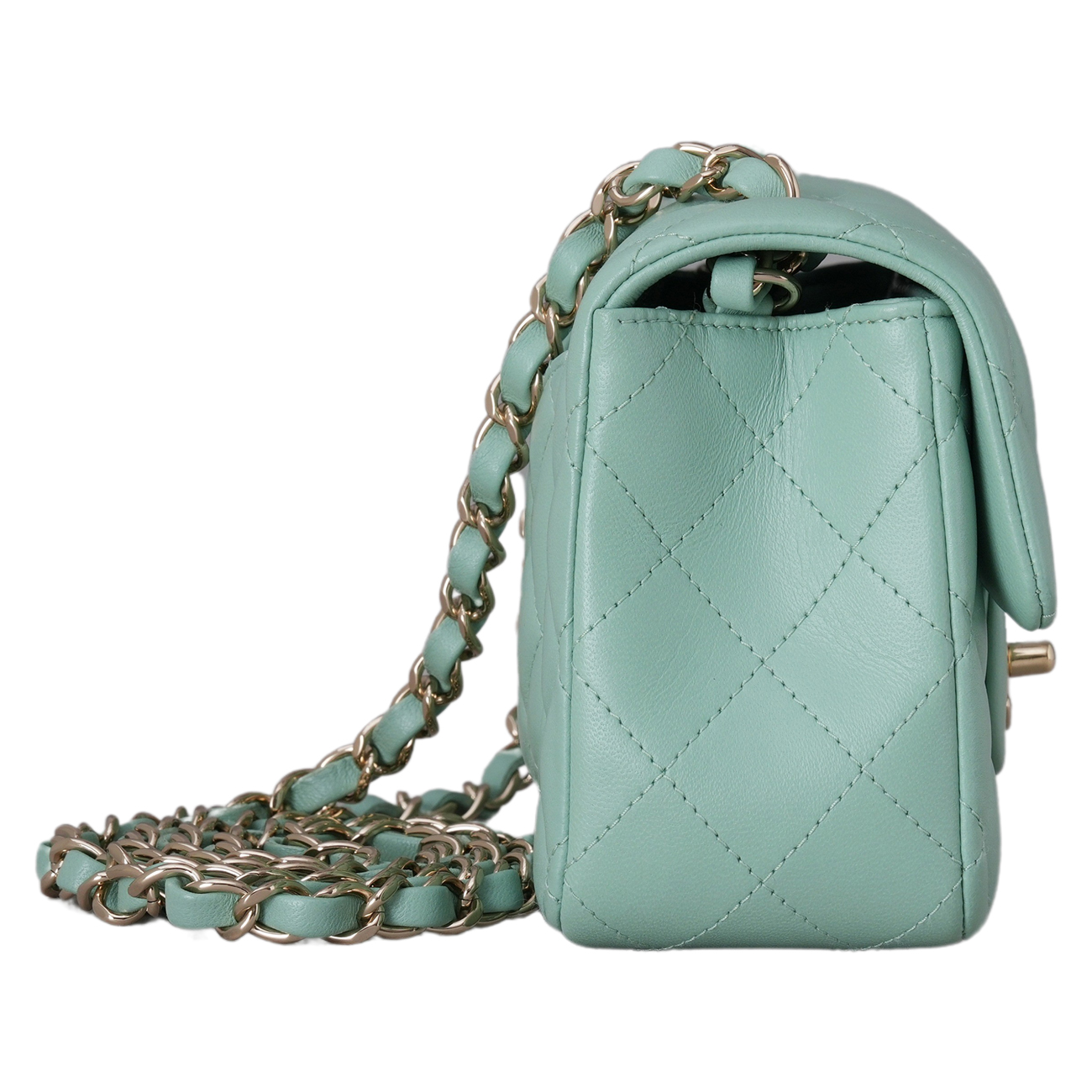 CHANEL(USED)샤넬 램스킨 뉴미니 체인 플랩백