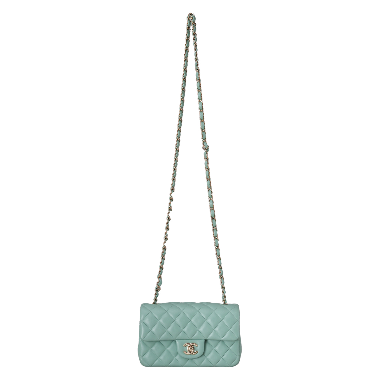 CHANEL(USED)샤넬 램스킨 뉴미니 체인 플랩백
